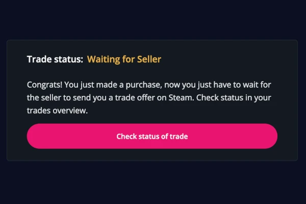 Wait for the seller to send the trade offer