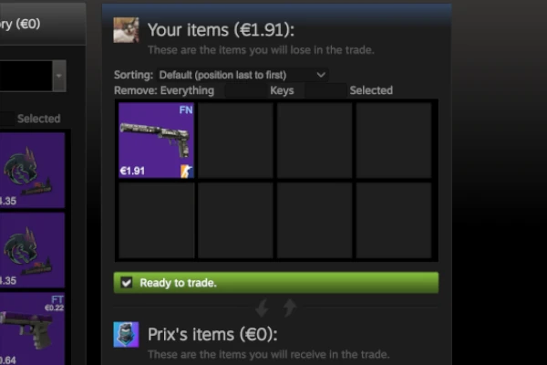 Send the item via Steam trade