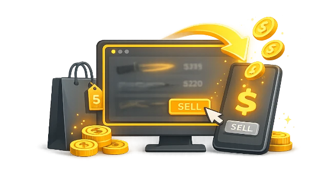 Sell your own skins or insta-sell
